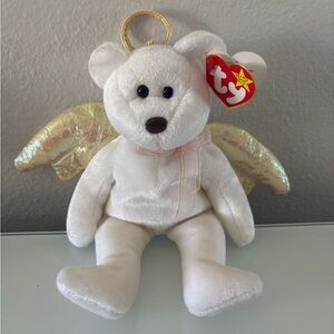 New TY Beanie Baby 1998 HALO Bear Retired Mint w RARE Brown Nose Tags